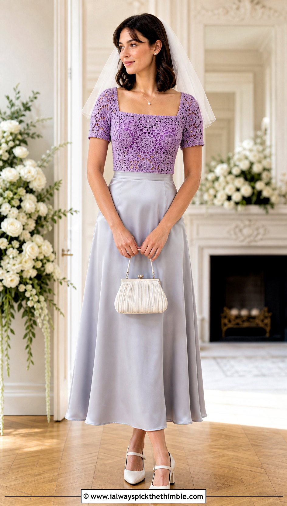 Square Neck Crochet Lace Wedding Dress - 20 crochet lace wedding dress outfit ideas