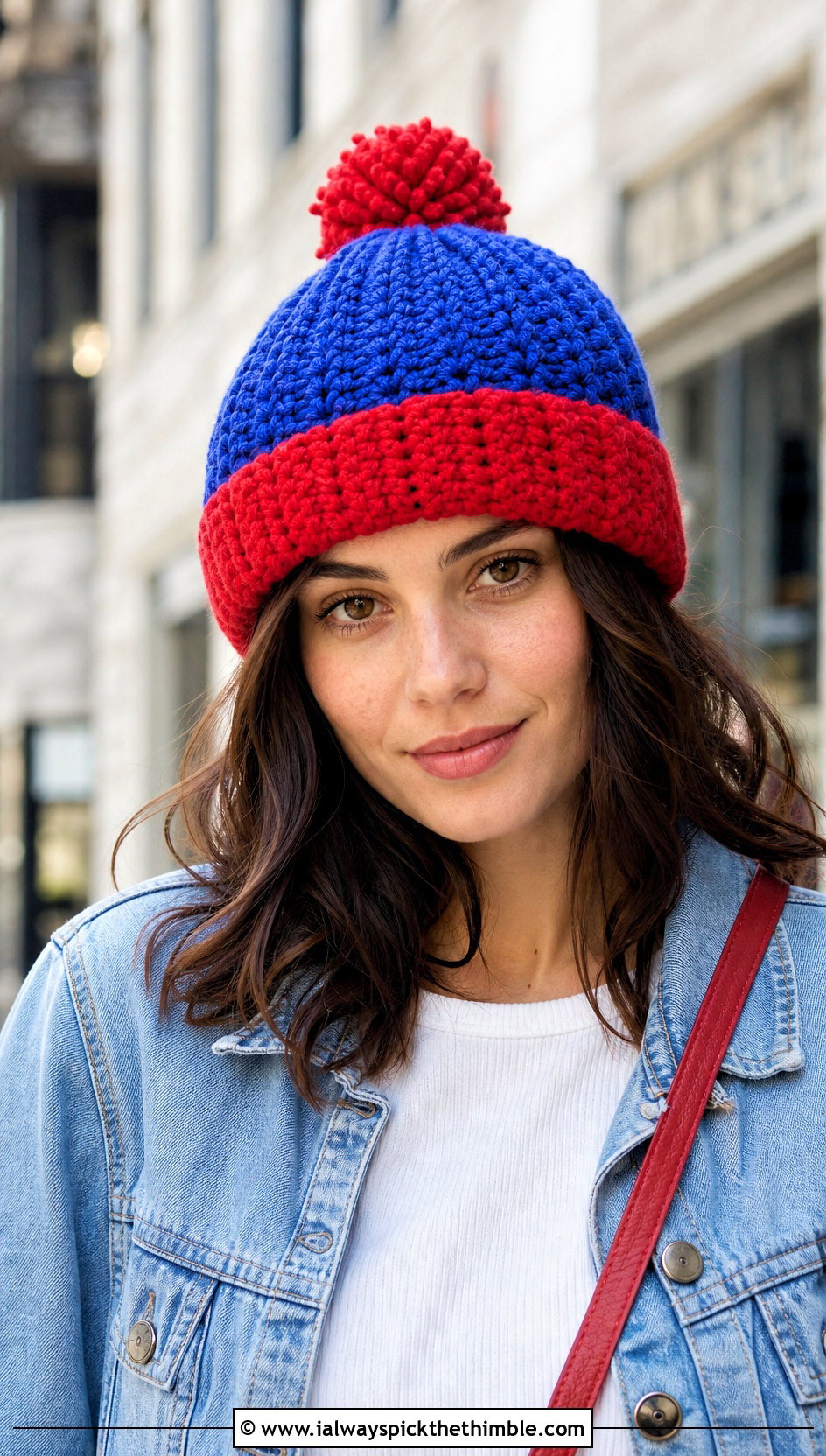 Stan Pom Pom Crochet Hat With Denim Jacket - 20 Crochet South Park Hat outfit ideas