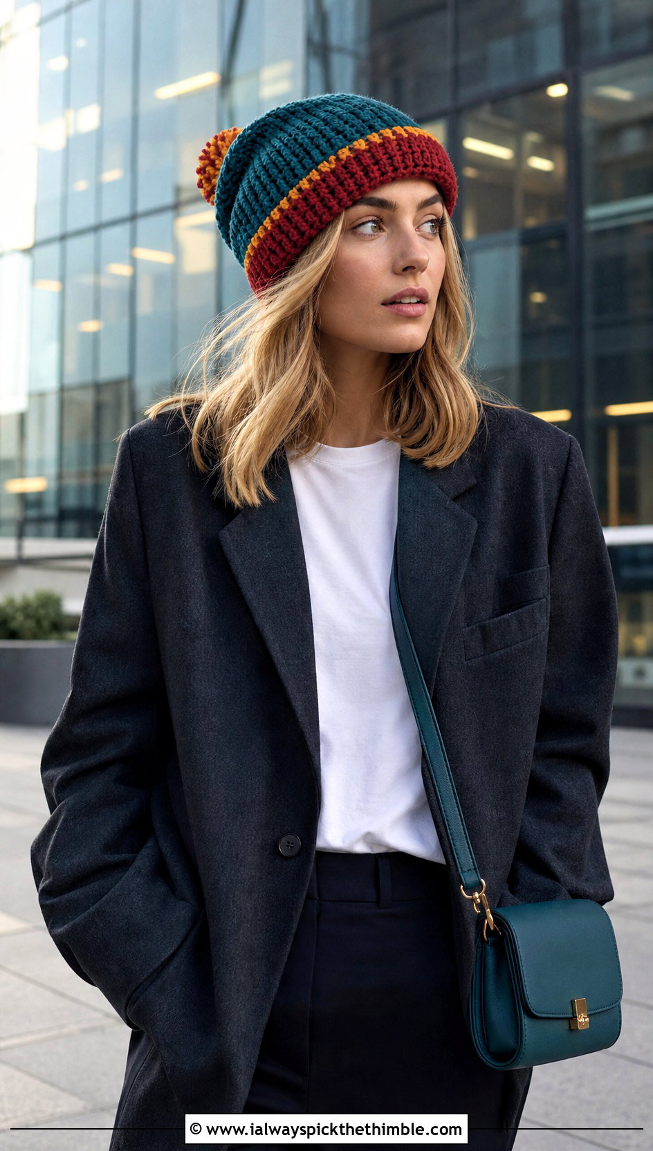 Stan Slouch Crochet Beanie With Oversized Suit - 20 Crochet South Park Hat outfit ideas