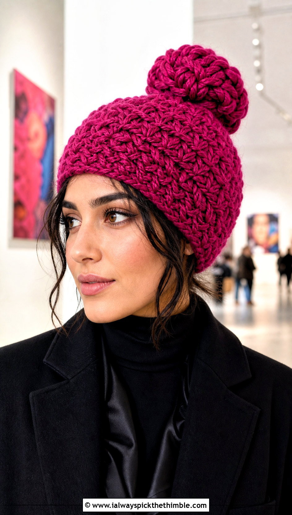 Star Stitch Crochet Messy Bun Hat With Satin Skirt - 20 Crochet Messy Bun Hat Bulky Yarn outfit ideas