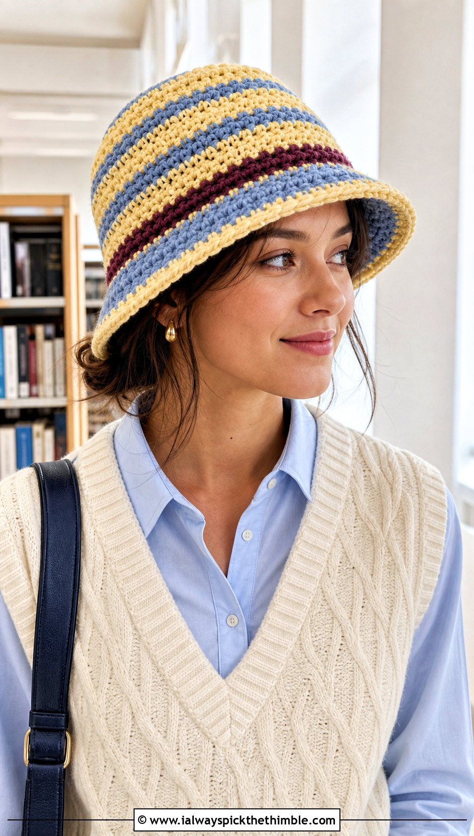 Striped Crochet Luffy Hat With Preppy Outfit - 25 crochet luffy hat outfit ideas