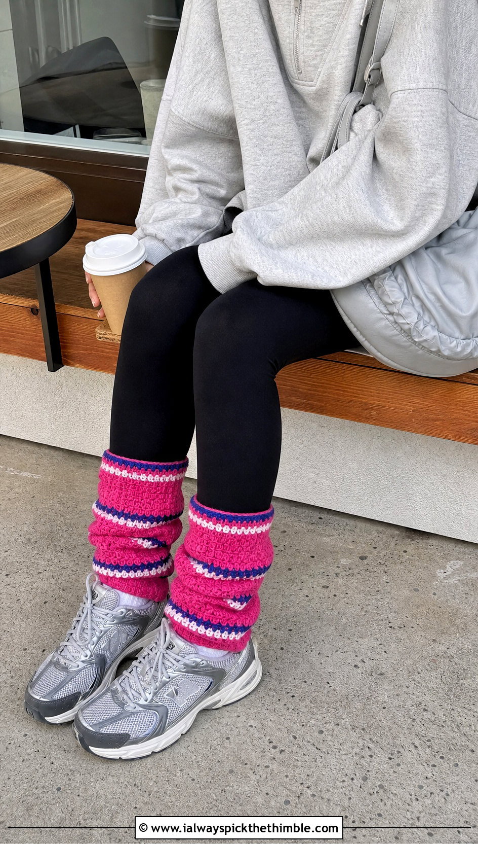 Striped Slouch Crochet Wool Socks With Leggings - 20 Crochet Wool Socks outfit ideas