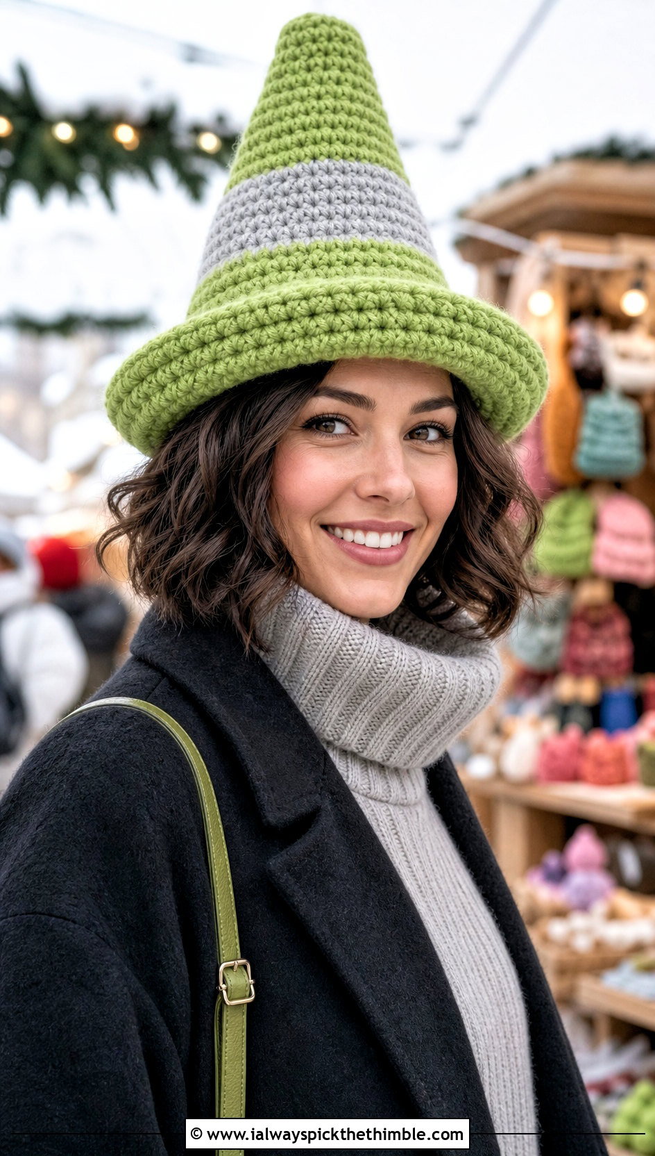 Stuffed Amigurumi Traffic Cone Hat With Sweater Dress - 20 crochet traffic cone hat outfit ideas