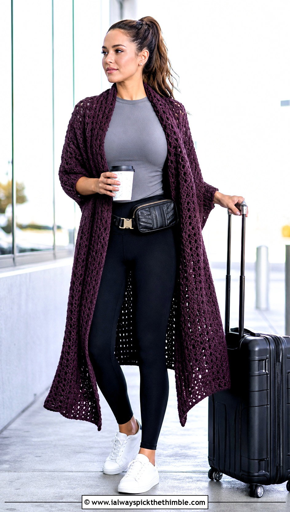 Super Scarf Shawl With Leggings - 20 crochet shawl with arm holes outfit ideas