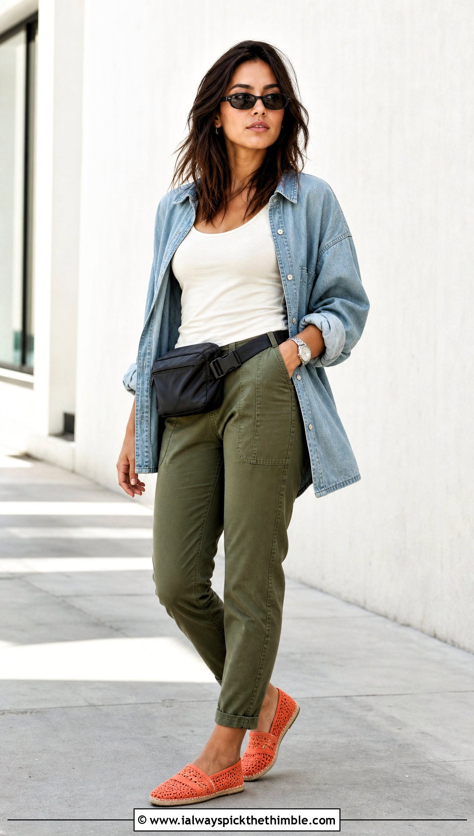 TOMS Flame Moroccan Crochet Alpargata With Utility Pants - 15 Toms Crochet Shoes outfit ideas