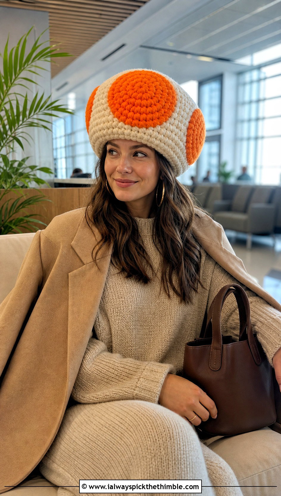 Tangerine Toad Mushroom Hat With Knit Set Outfit - 15 Mario Toad Crochet Hat outfit ideas