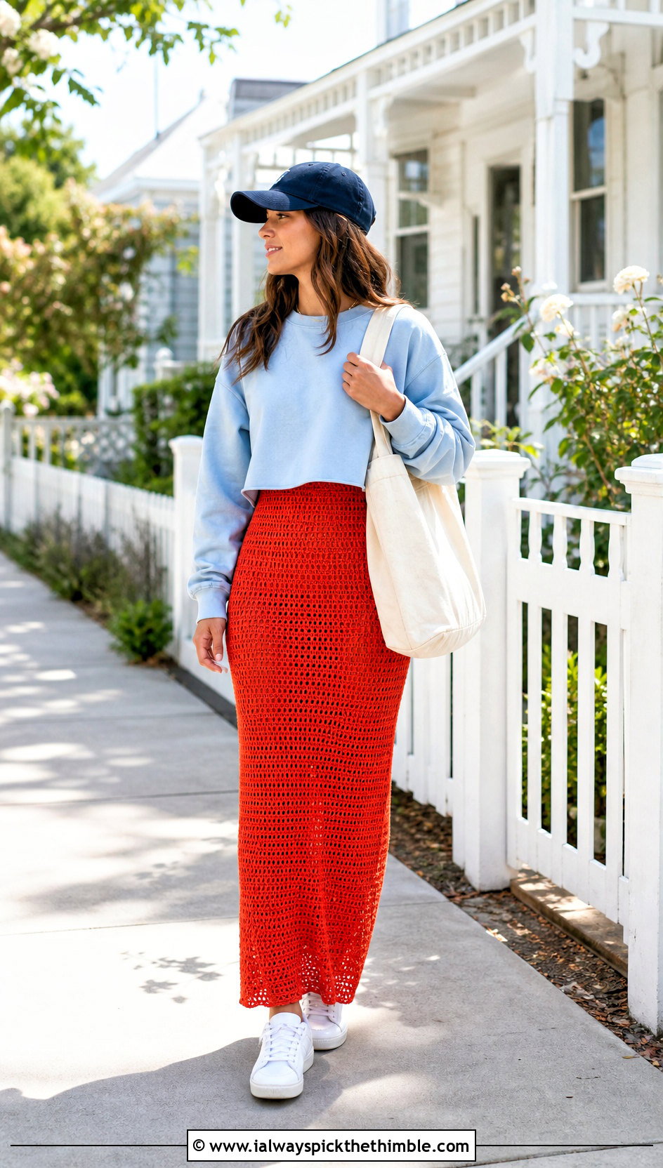 Tank Maxi Crochet Bodycon Dress With Cropped Sweatshirt - 25 crochet bodycon dresses outfit ideas