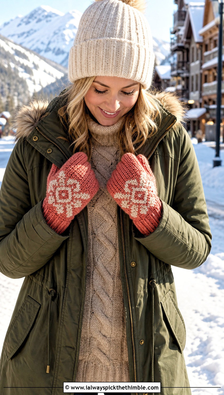 Tapestry Crochet Mittens With Parka - 15 Crochet Mittens With Fleece Lining outfit ideas