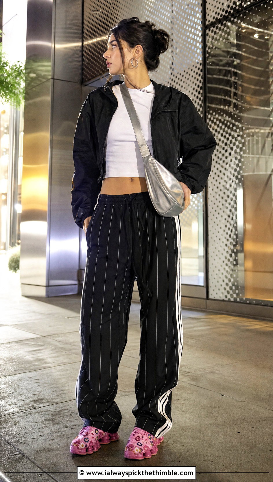 Tapestry Crochet Nike Shox With Track Pants - 25 crochet nike shoes outfit ideas