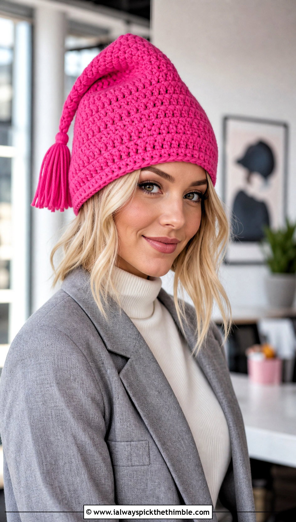 Tassel Tip Crochet Cindy Lou Who Hat With Bermuda Suit - 20 Crochet Cindy Lou Who Hat outfit ideas