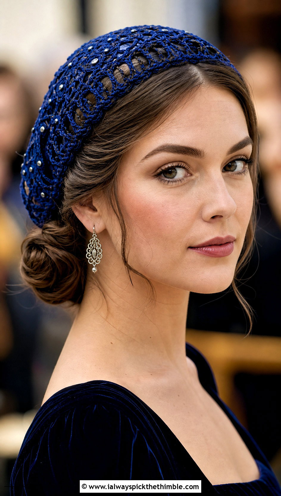 Taylor Swift Juliet Crochet Cap With Velvet Dress - 20 Taylor Swift Crochet Hat outfit ideas