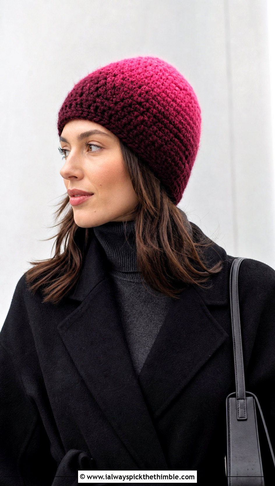 Tempest Ombre Crochet Beanie With Monochrome Layers - 15 tempest crochet beanie outfit ideas