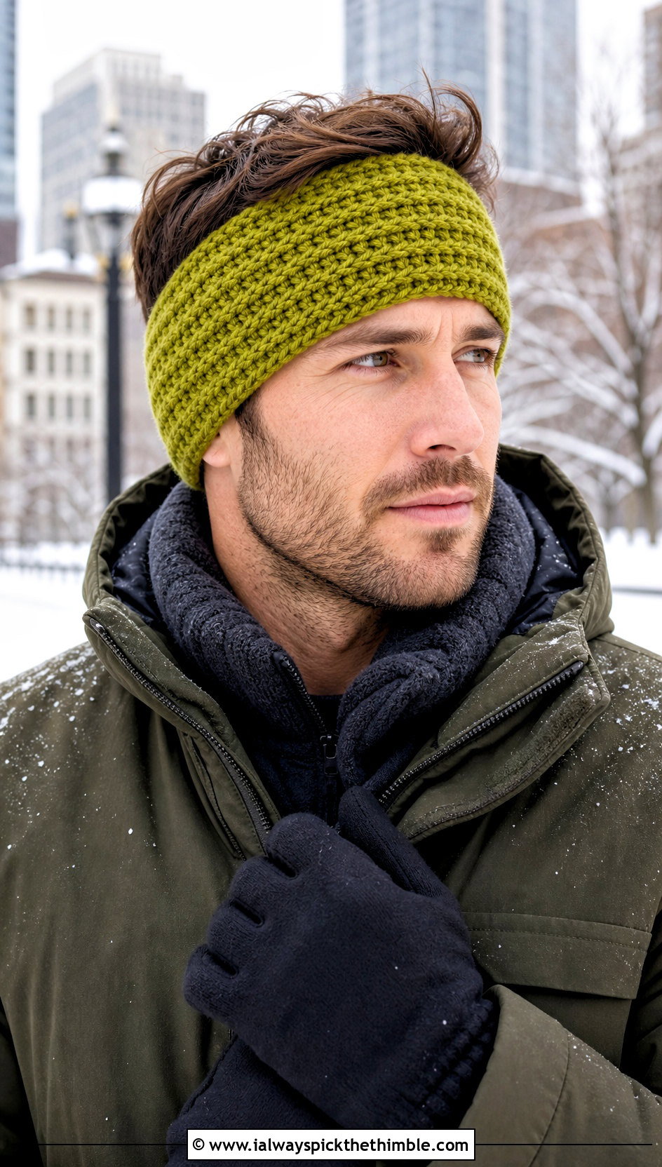 Thermal Stitch Mens Crochet Ear Warmer With Parka - 15 mens crochet ear warmer outfit ideas