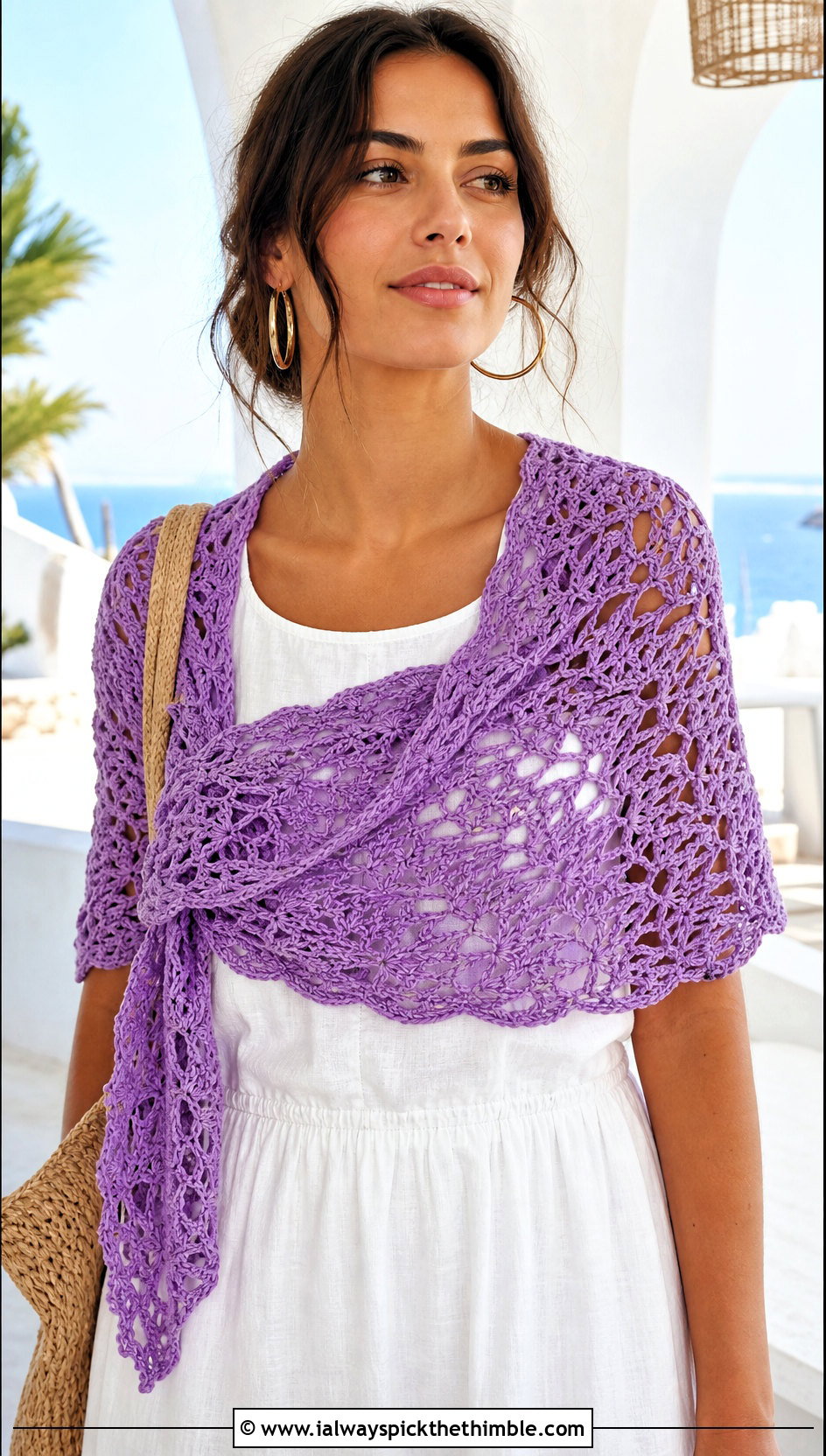 Tidal Whisper Crochet Shawl With Linen Dress - 15 kristin omdahl crochet shawl outfit ideas