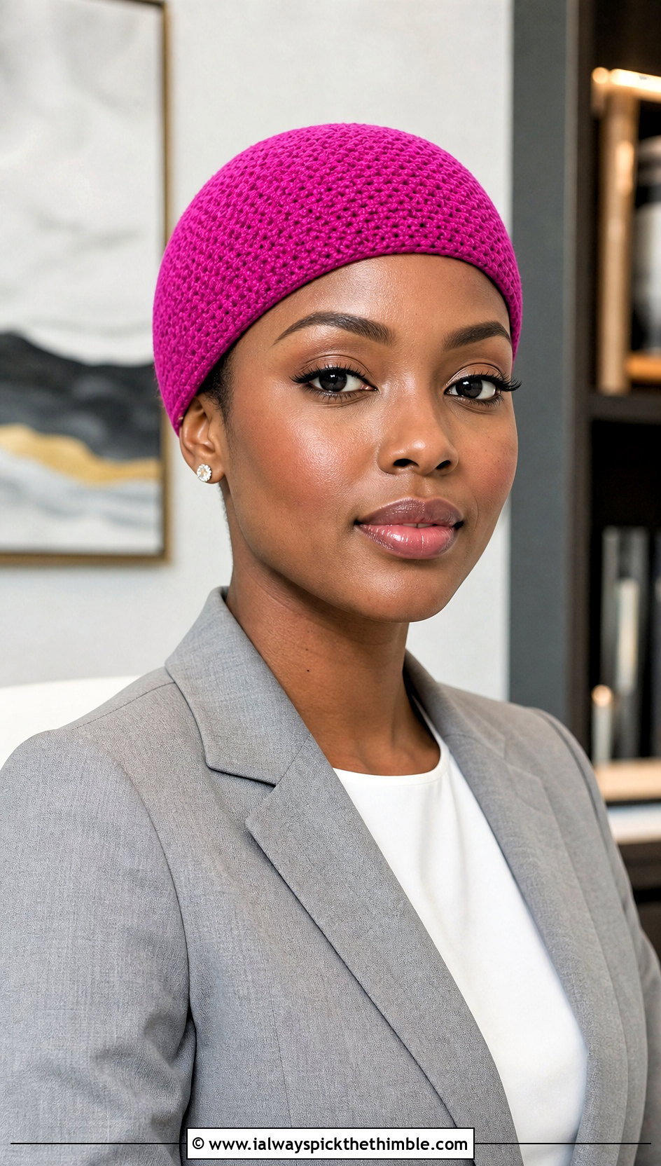 Tight Weave Crochet Kufi Hat With Trouser Suit - 25 crochet kufi hat outfit ideas