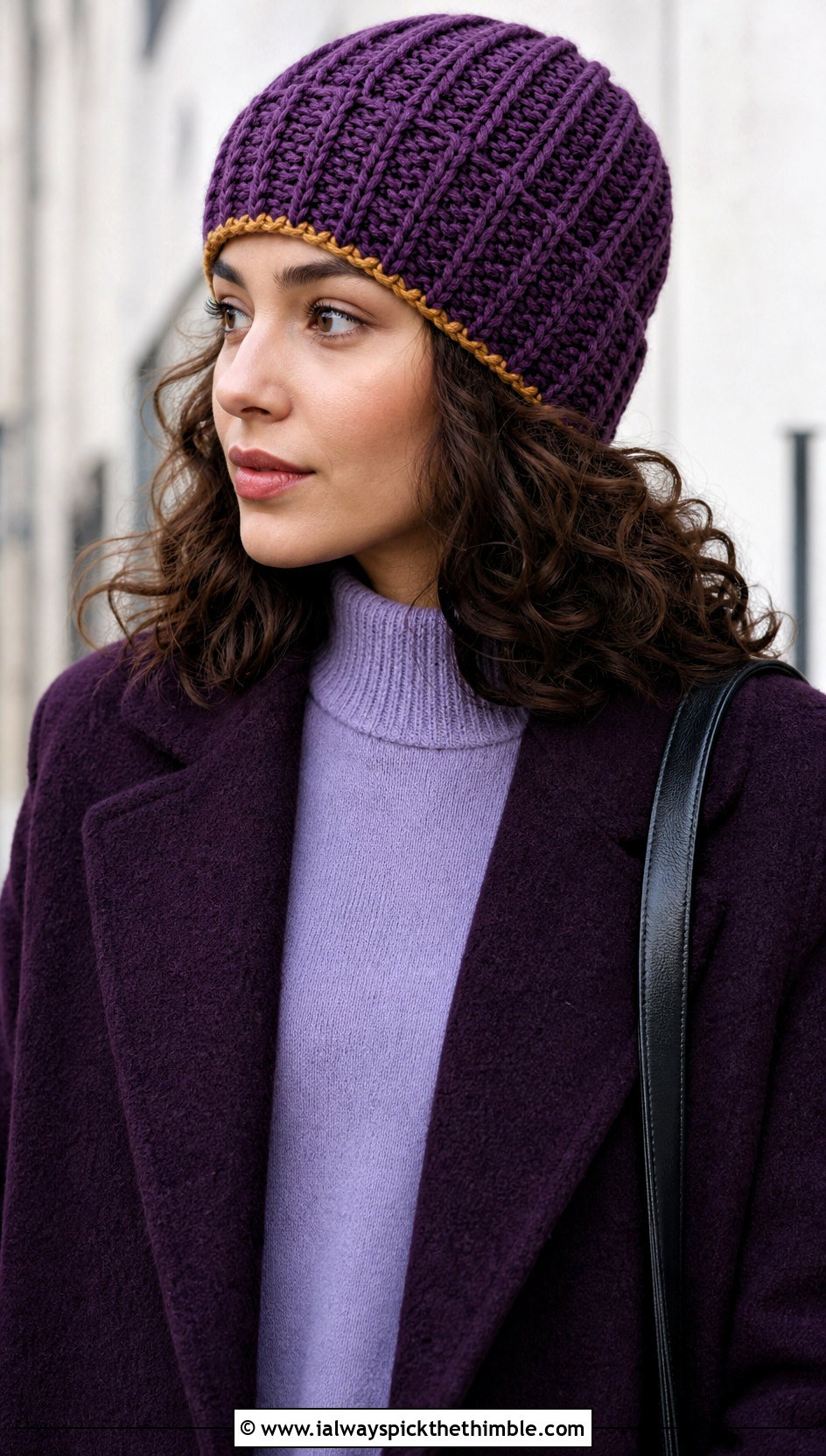 Tolkien Ribbed Crochet Beanie With Monochrome Outfit - 20 Crochet South Park Hat outfit ideas