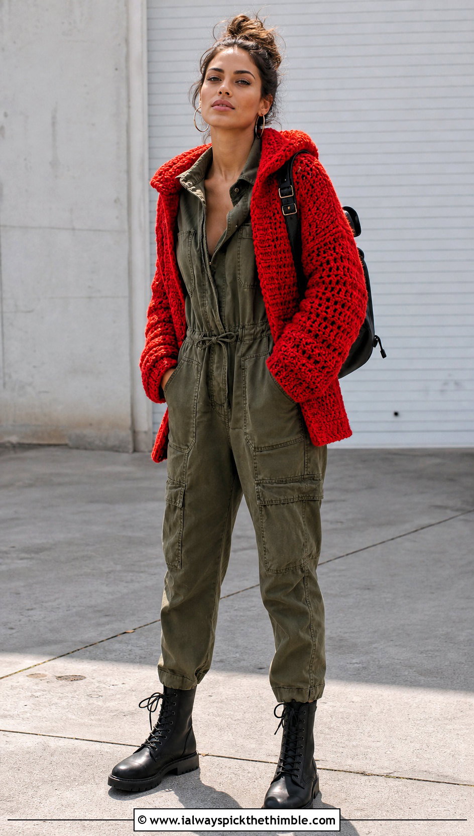 Tom Daley Hooded Crochet Sweater With Utility Jumpsuit - 20 tom daley crochet sweater outfit ideas