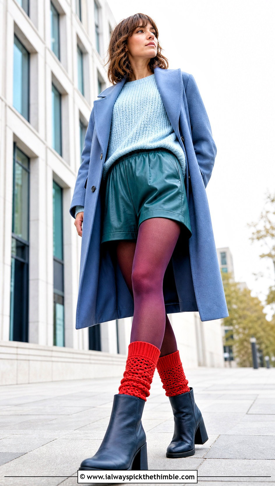 Top Down Crochet Socks With Leather Shorts - 25 easy crochet socks outfit ideas