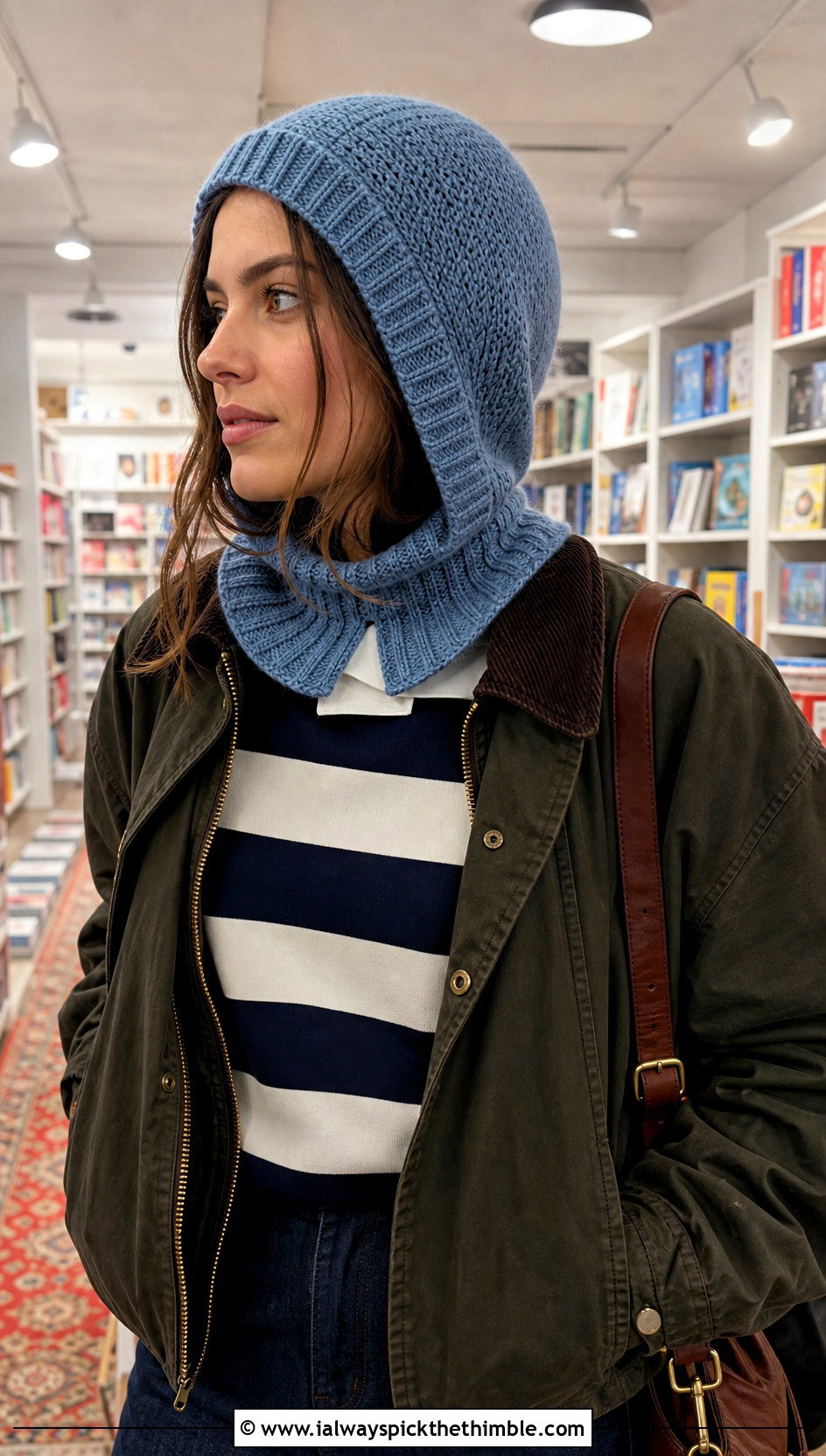 Top Down Katniss Crochet Hood With Rugby Shirt - 15 katniss crochet hat outfit ideas