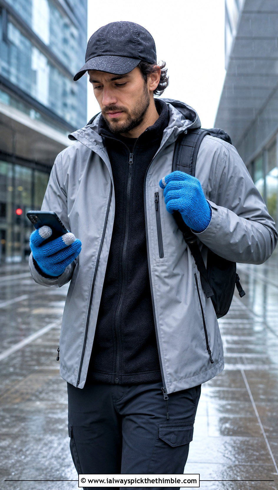 Touchscreen Crochet Gloves With Technical Shell - 25 men crochet gloves outfit ideas