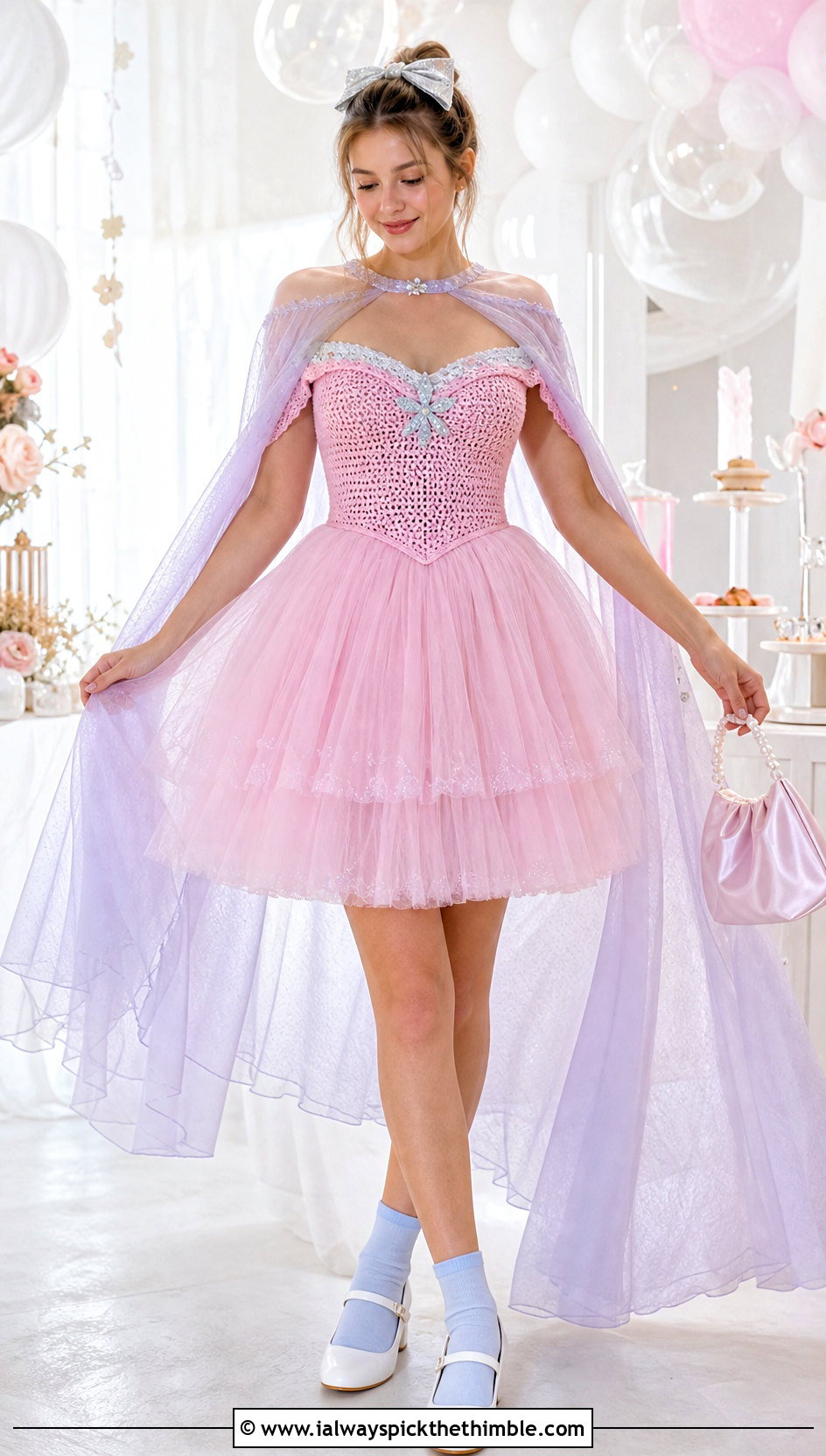 Tulle Skirt Crochet Elsa Dress With White Mary Janes - 20 crochet elsa dress outfit ideas
