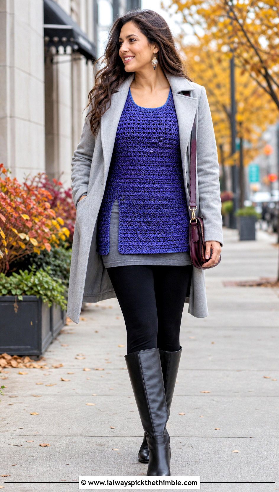 Tunic Crochet Sweater Tank With Leggings - 20 Crochet Sweater Tank outfit ideas