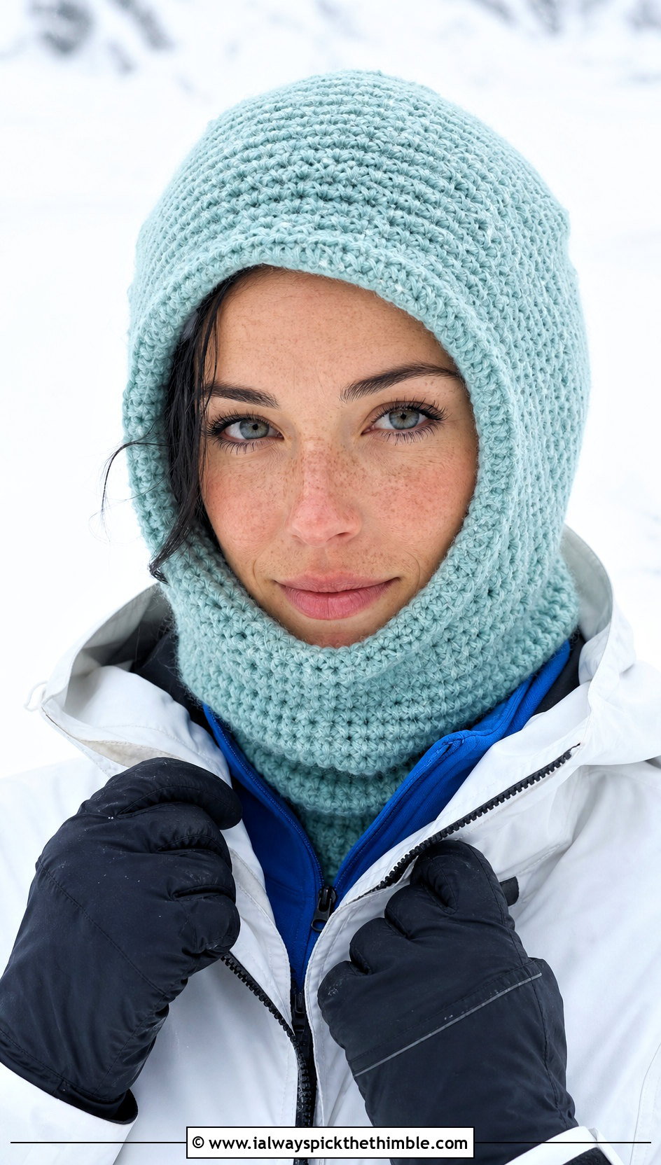 Tunisian Balaclava Hooded Cowl With Technical Shell - 15 Tunisian Crochet Hooded Cowl outfit ideas