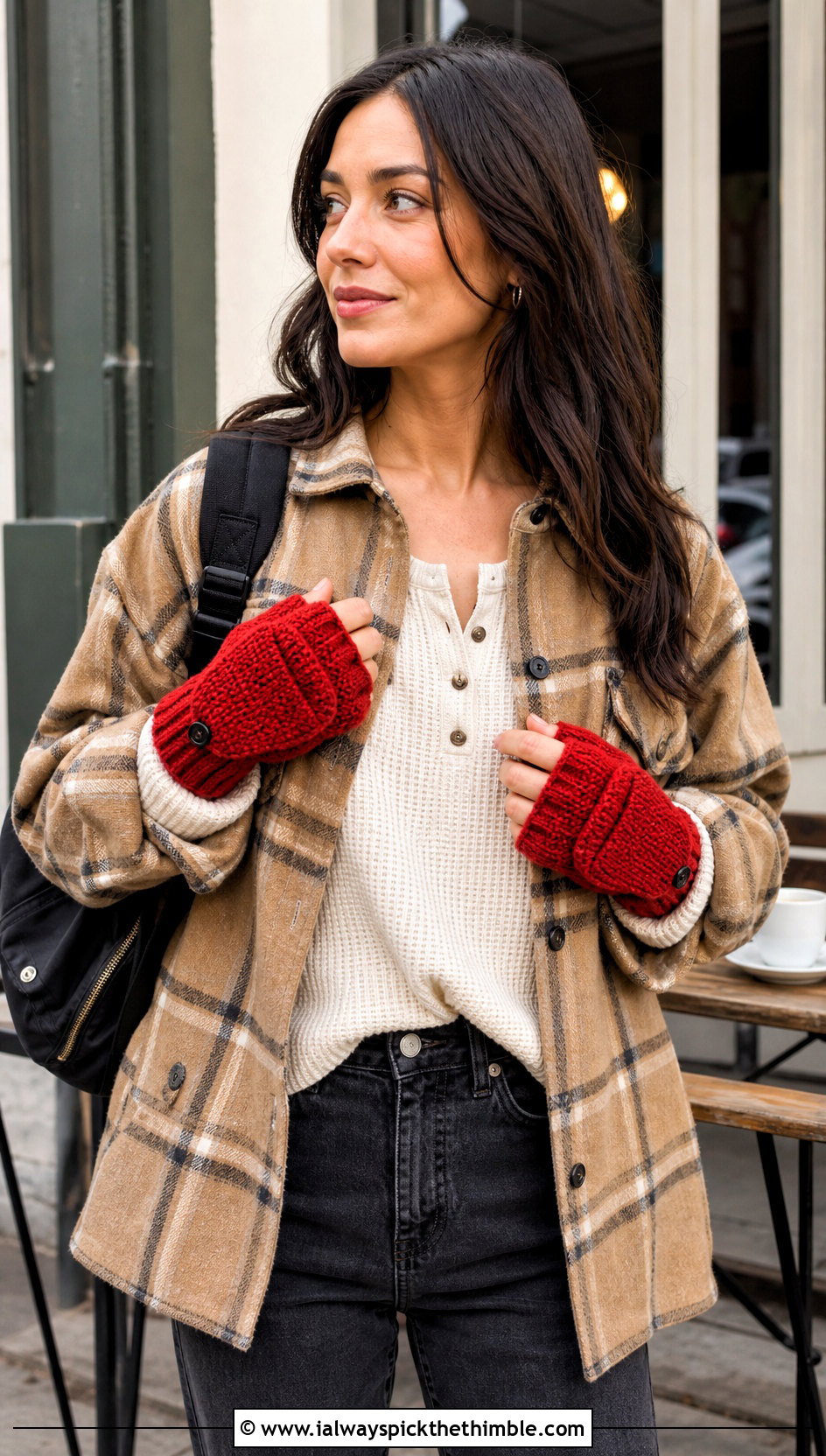 Tunisian Crochet Convertible Mittens With Shacket - 20 Convertible Crochet Fingerless Mittens outfit ideas