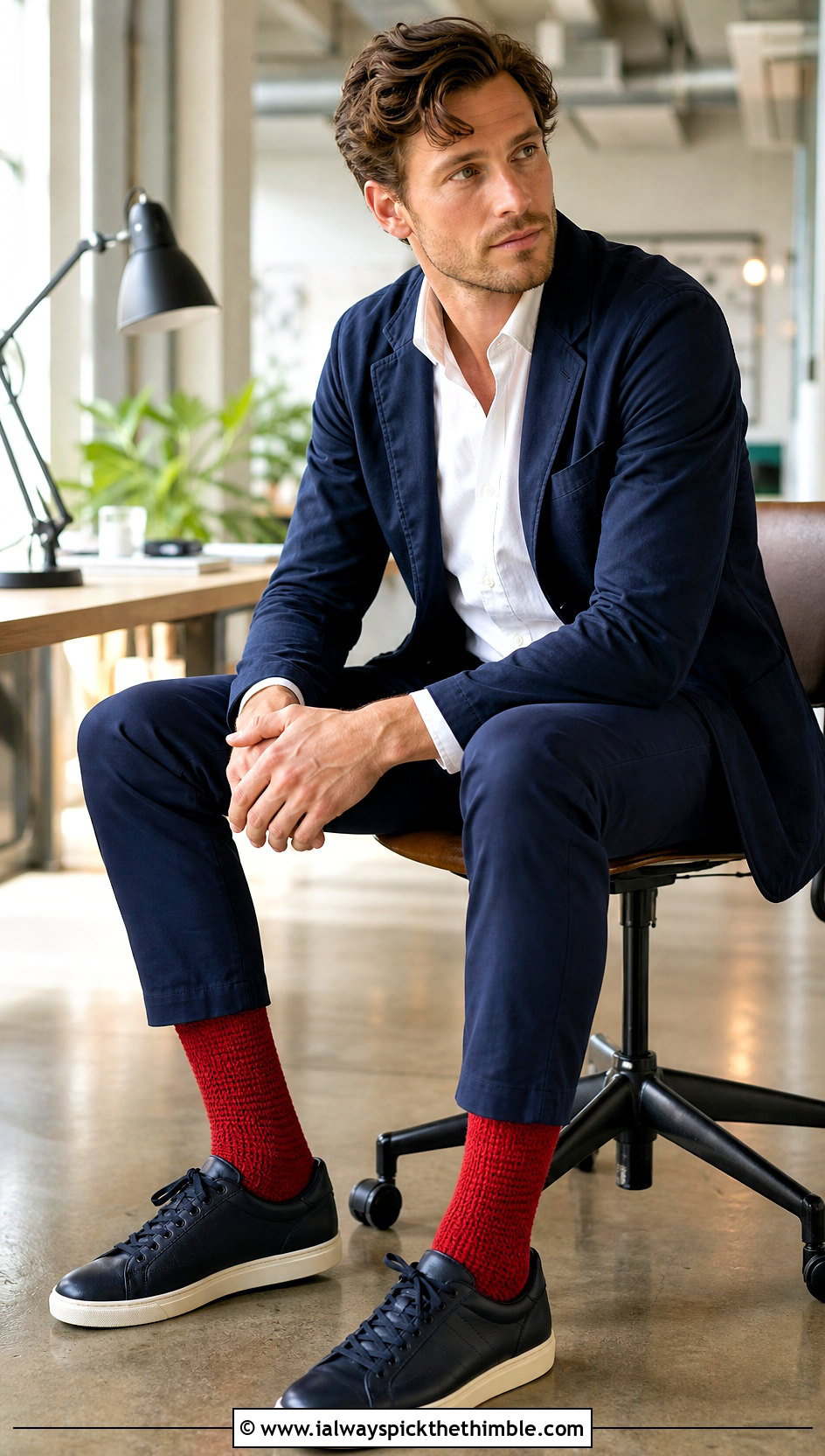 Tunisian Crochet Crew Socks With Chinos - 20 men's crochet socks outfit ideas