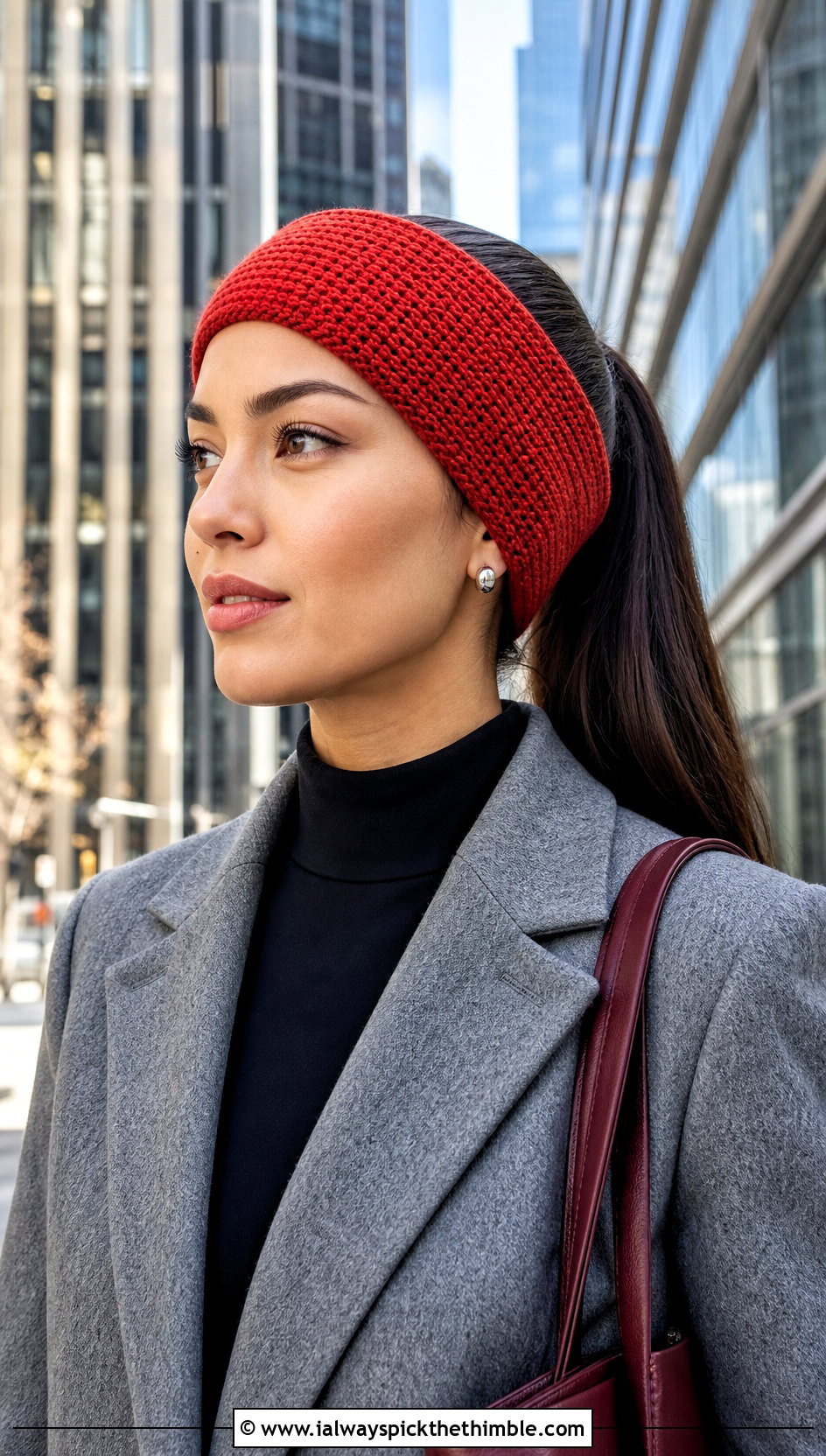 Tunisian Crochet Ear Warmer With Wool Suit - 25 Easy Crochet Ear Warmer outfit ideas