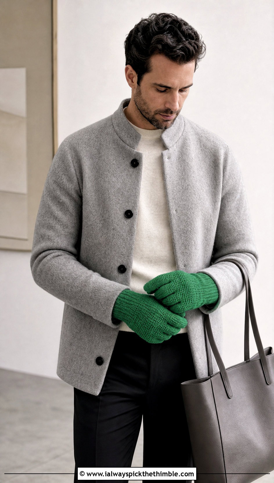 Tunisian Crochet Gloves With Minimalist Outfit - 20 Crochet Mens Gloves outfit ideas