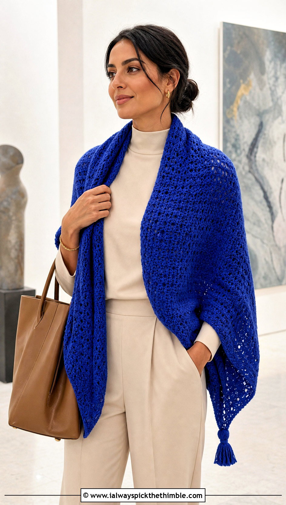 Tunisian Crochet Prayer Shawl With Monochrome Separates - 25 easy crochet prayer shawls outfit ideas