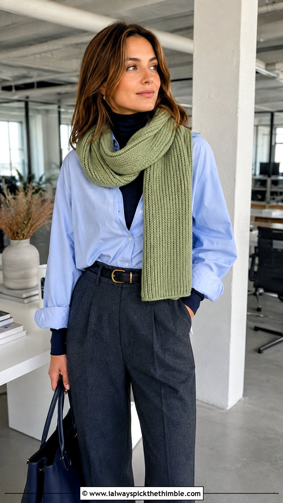 Tunisian Crochet Scarf With Oversized Shirt - 25 crochet winter scarf outfit ideas