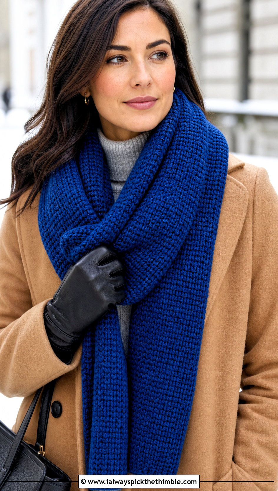 Tunisian Crochet Scarf With Wool Coat - 20 crochet scarf design ideas
