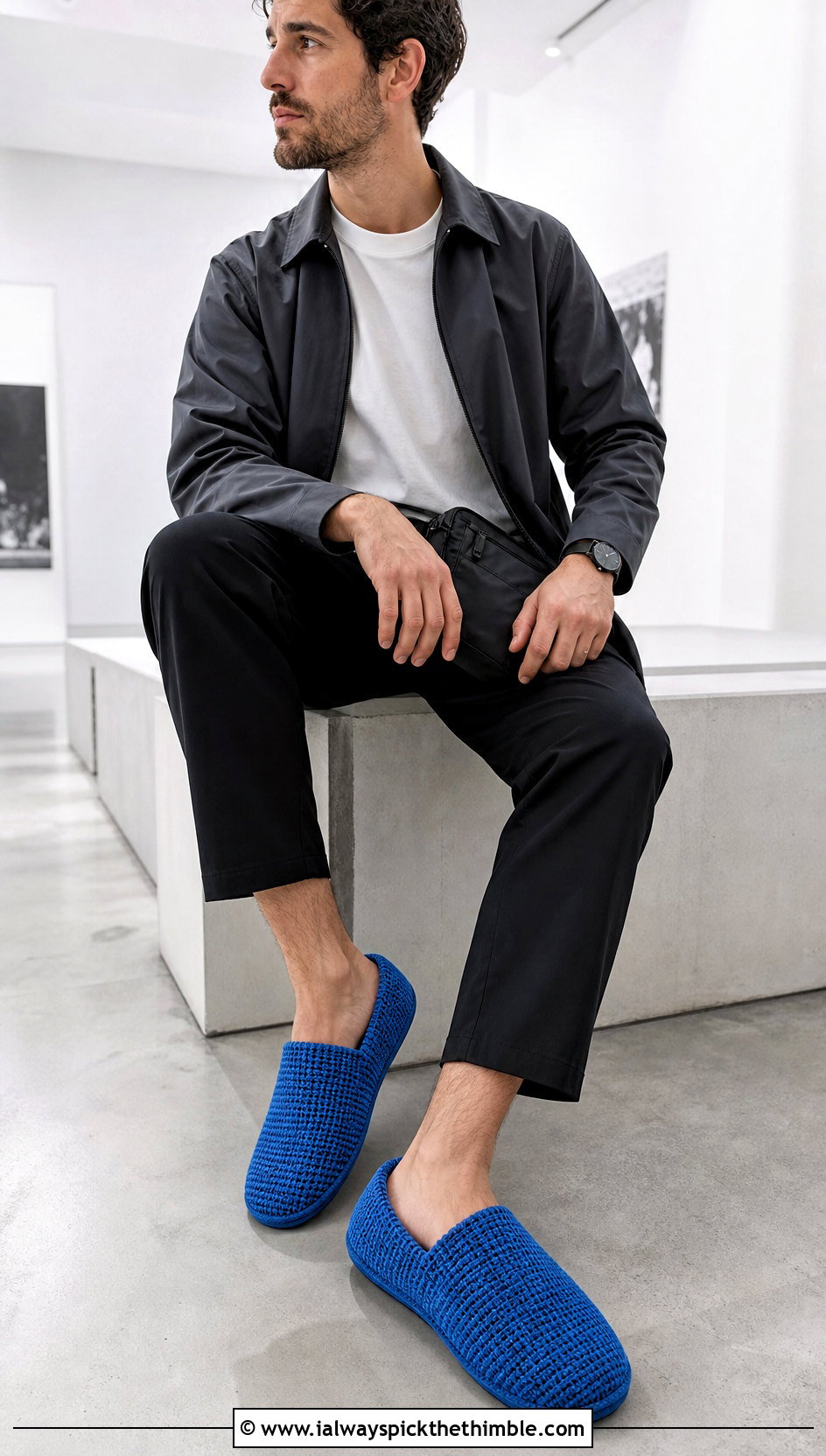 Tunisian Crochet Slippers With Minimalist Outfit - 25 mens crochet slippers outfit ideas