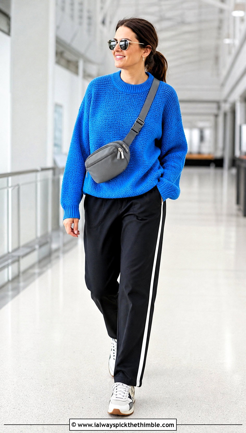 Tunisian Drop Shoulder Jumper With Track Pants - 20 tunisian crochet jumper outfit ideas