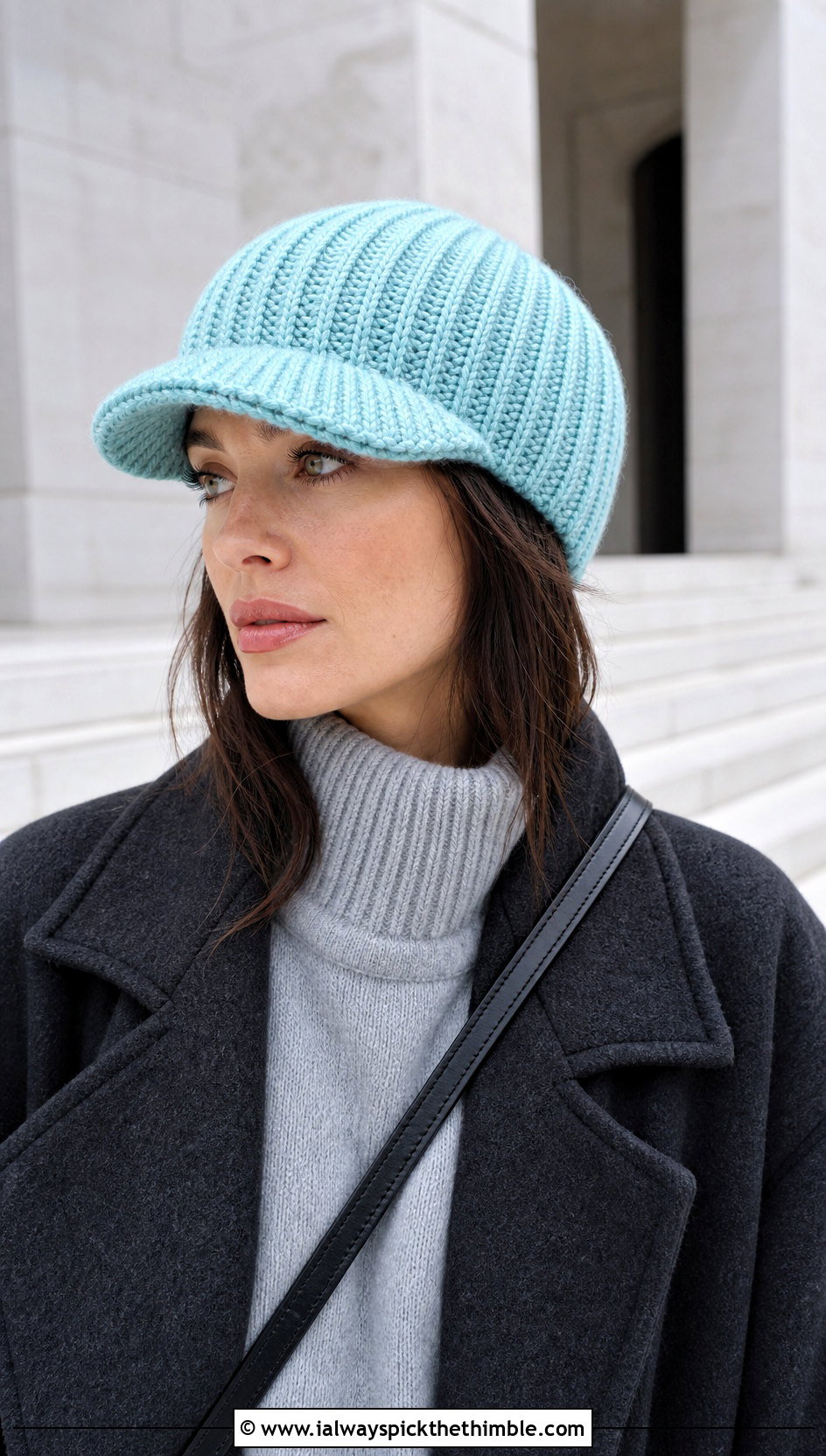 Tunisian Rib Crochet Beanie With Minimalist Outfit - 20 Crochet Beanie With Brim outfit ideas
