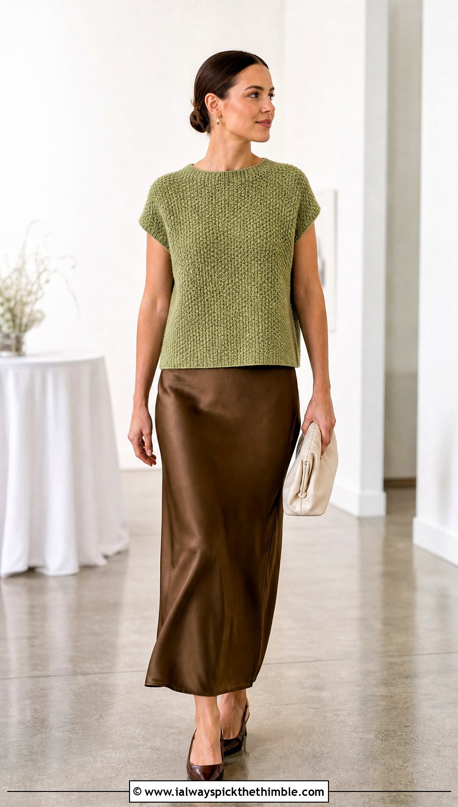 Tunisian Seed Stitch Boxy Top With Slip Skirt - 20 tunisian crochet top outfit ideas