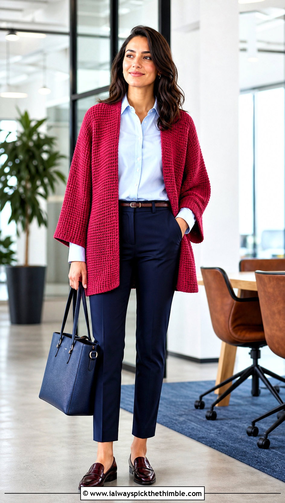 Tunisian Stitch Kimono Crochet Cardigan With Button Down Shirt - 20 kimono crochet cardigan outfit ideas