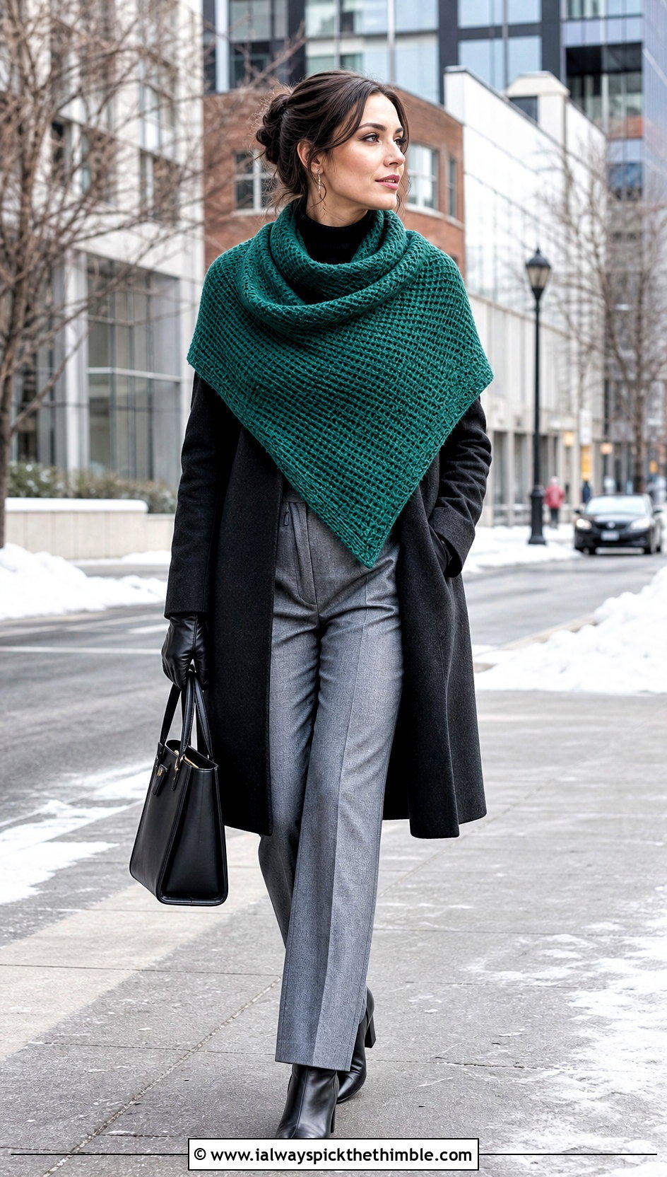 Tunisian Worsted Weight Crochet Shawl With Wool Coat - 20 Crochet Shawl Worsted Weight Yarn outfit ideas