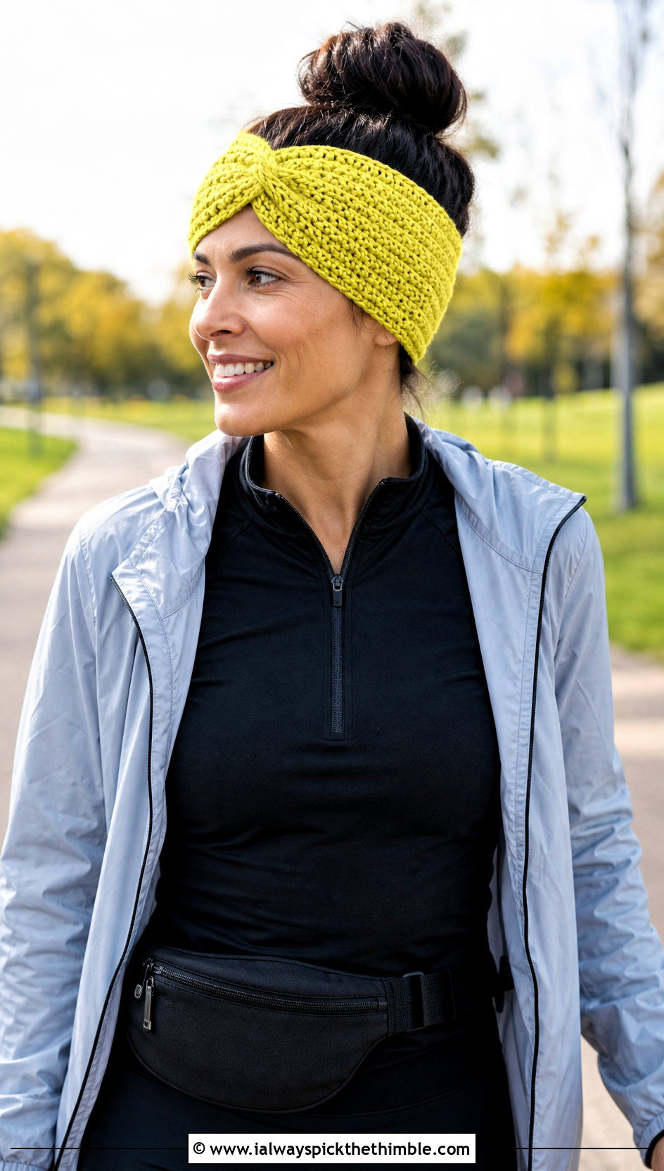 Turban Crochet Ear Warmer With Athleisure - 25 Easy Crochet Ear Warmer outfit ideas