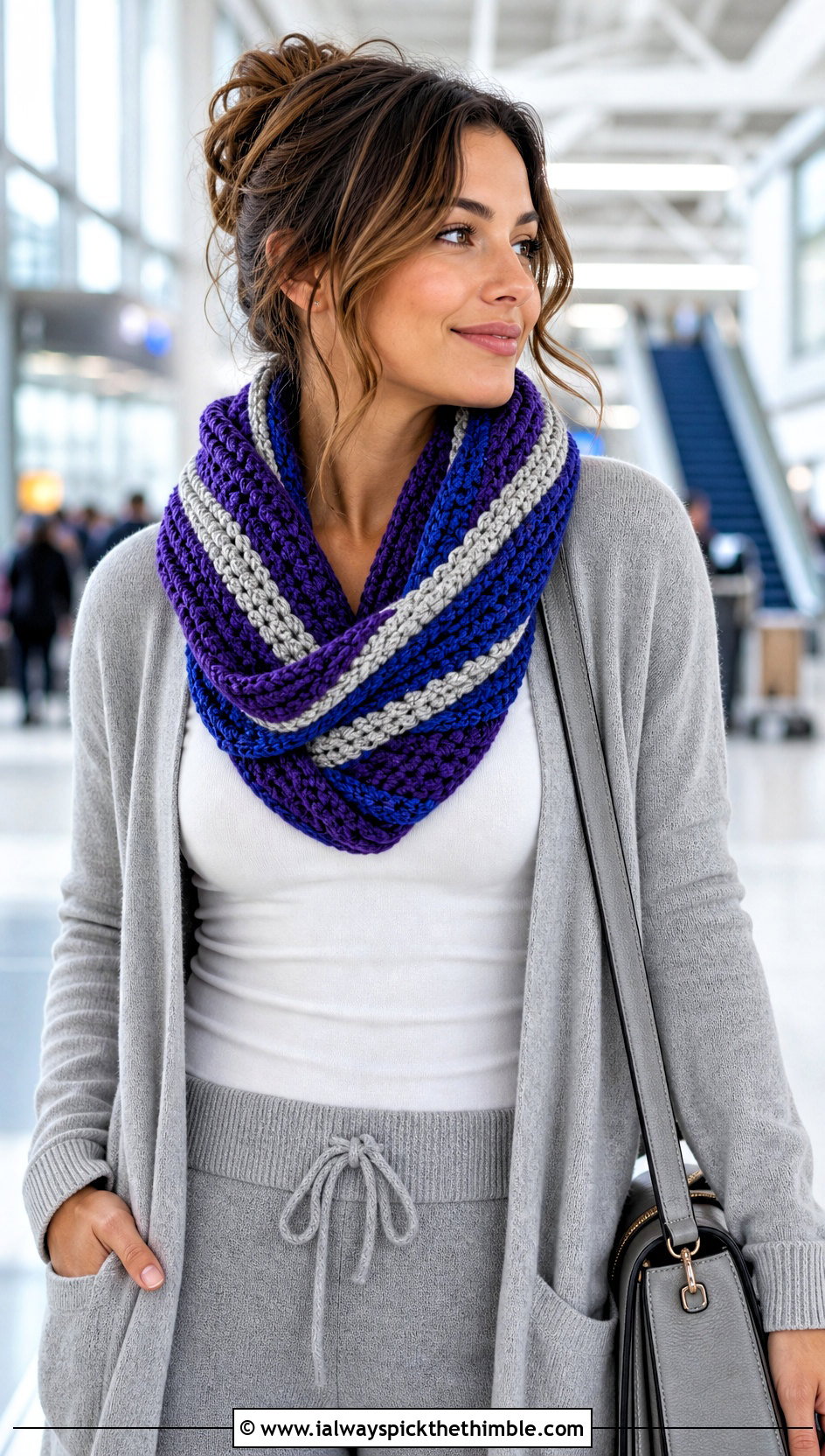 Twisted Infinity Crochet Ravenclaw Scarf With Knit Set - 25 crochet ravenclaw scarf outfit ideas
