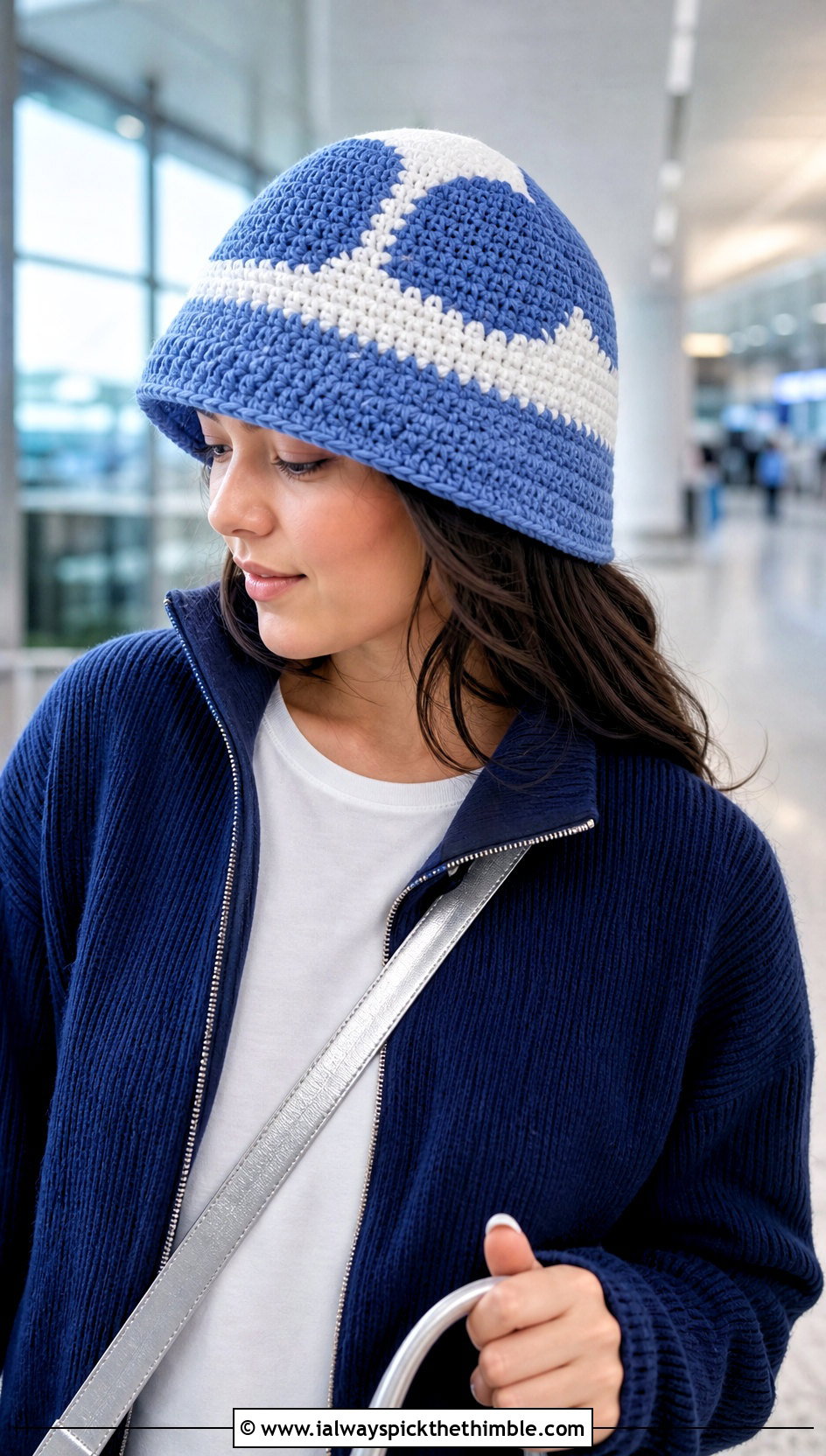 Two Tone Mushroom Crochet Hat With Airport Outfit - 25 crochet mushroom hat outfit ideas