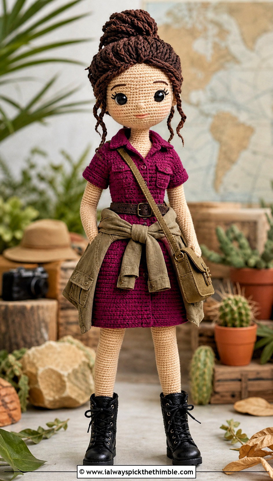 Utility Crochet Doll Dress With Combat Boots - 20 amigurumi crochet doll dress outfit ideas