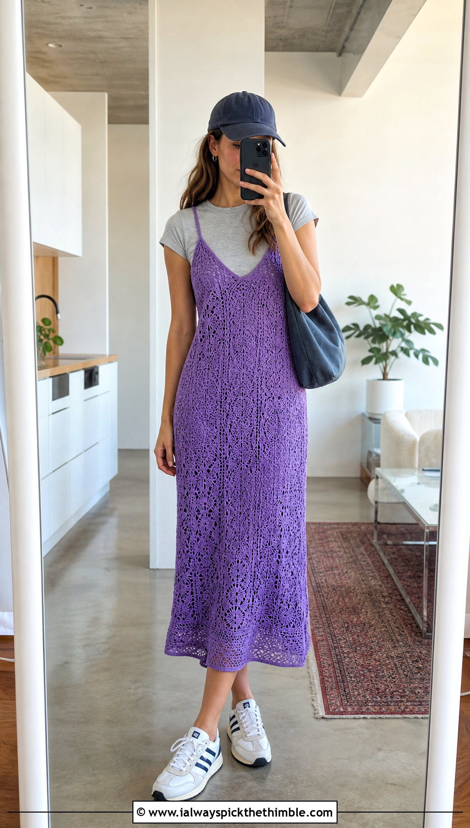 V Neck Crochet Slip Dress Over A T Shirt - 20 v neck crochet dress outfit ideas