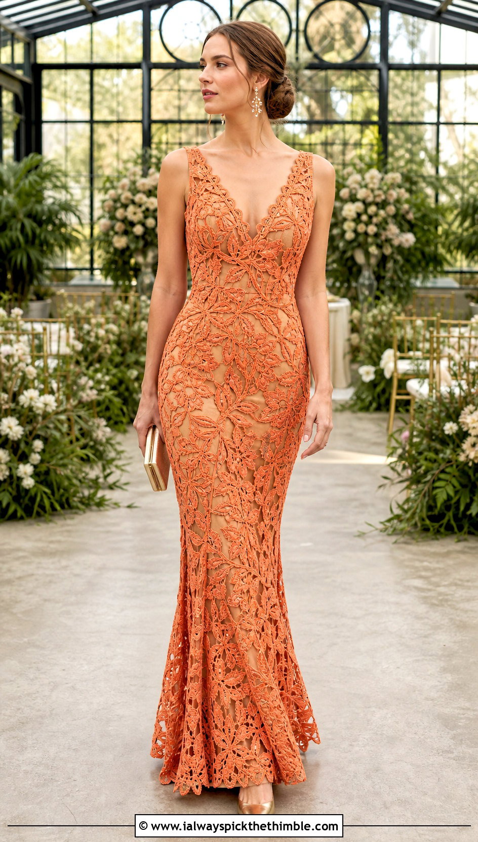 Vine Motif Irish Crochet Mermaid Wedding Dress - 20 Irish Crochet Wedding Dress outfit ideas