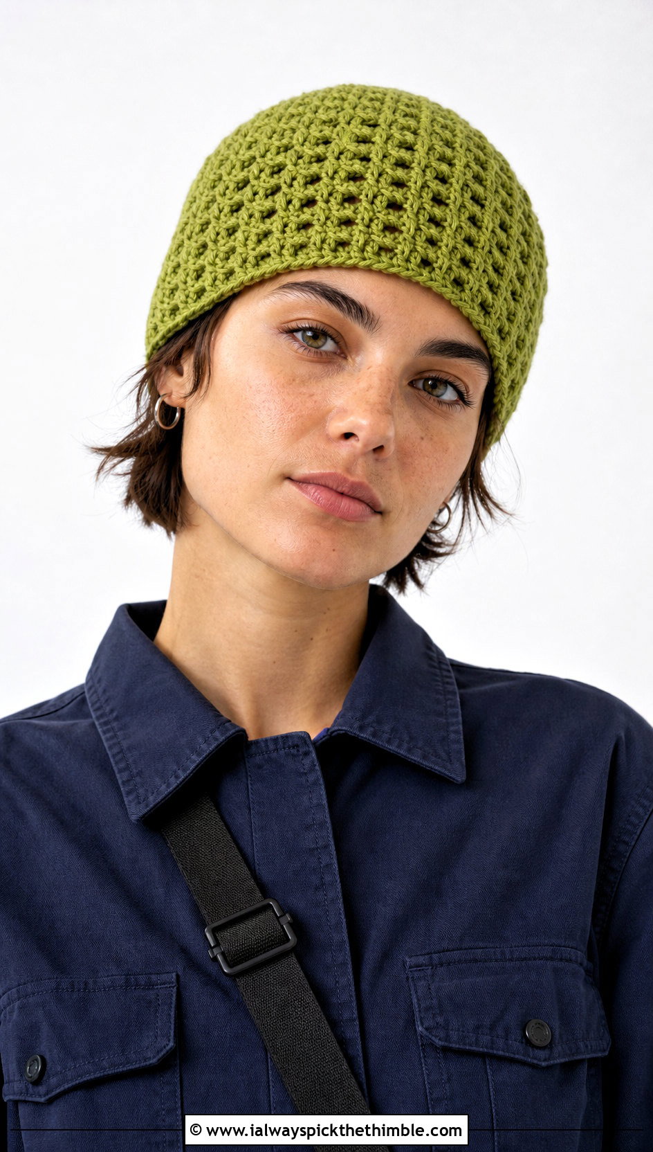 Waffle Crochet Skull Beanie With Utility Jumpsuit And Combat Boots - 20 waffle crochet beanie outfit ideas