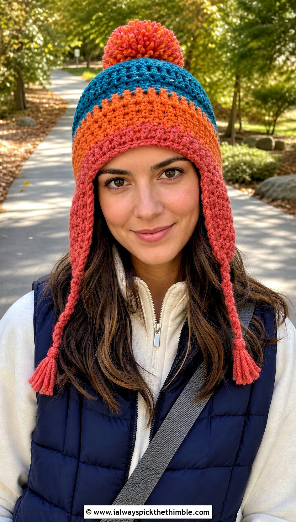 Waffle Stitch Crochet Firefly Jayne Hat With Puffer Vest - 15 Crochet Firefly Jayne Hat outfit ideas