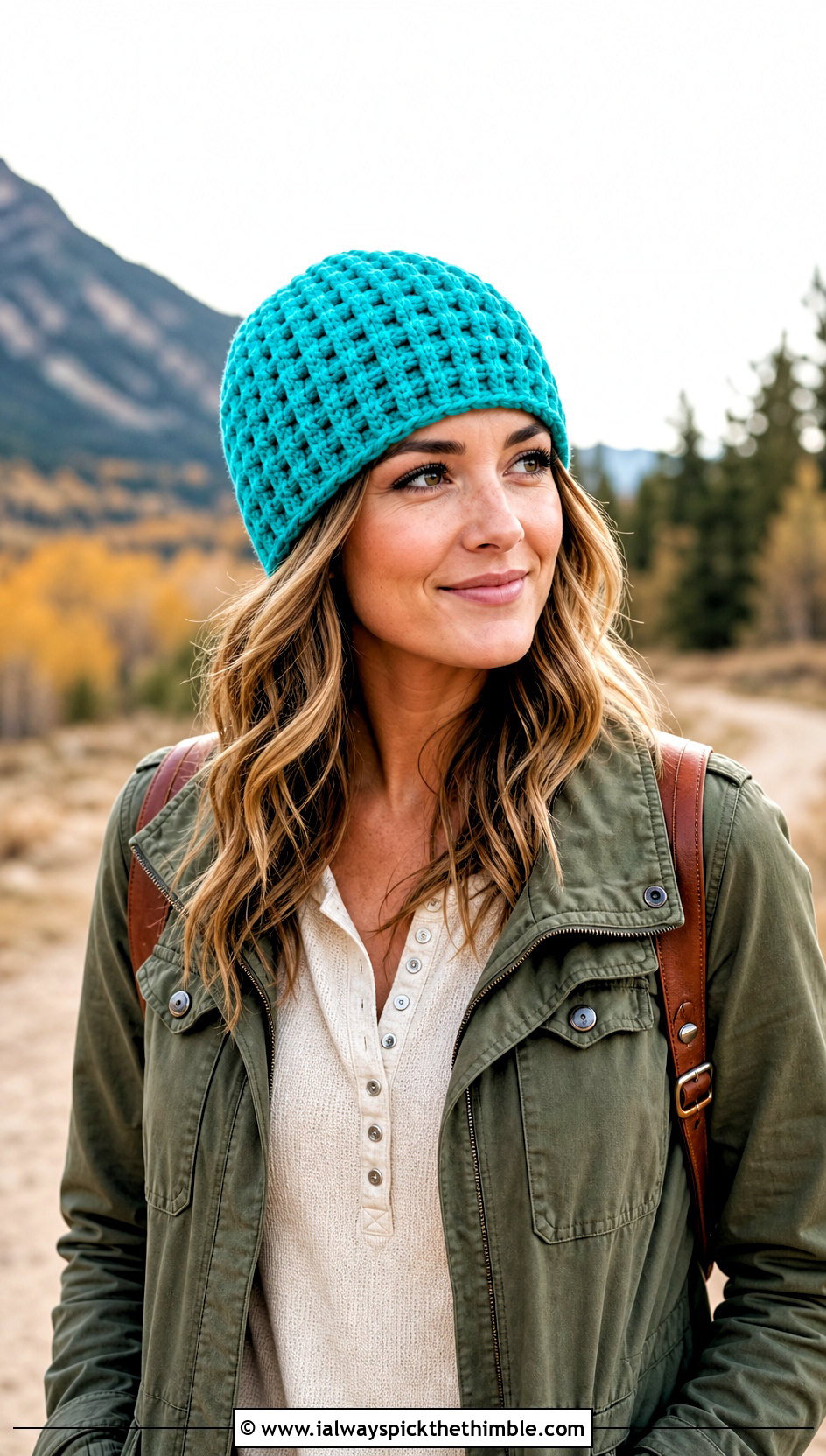Waffle Stitch Size 4 Yarn Crochet Beanie With Utility Jacket - 20 Crochet Beanie Size 4 Yarn outfit ideas