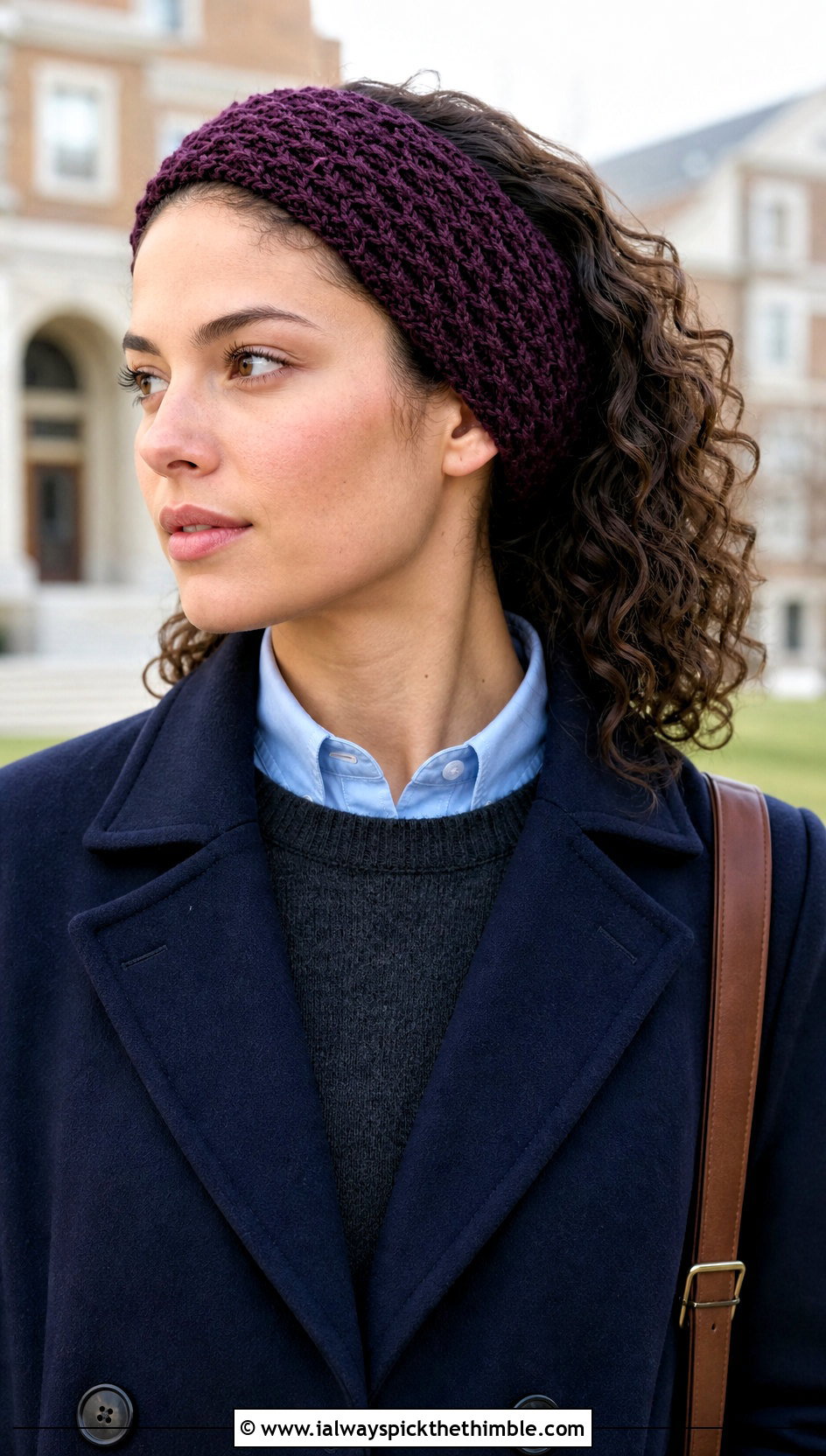 Waffle Stitch Wide Crochet Ear Warmer With Pleated Skirt - 15 Wide Crochet Ear Warmer outfit ideas